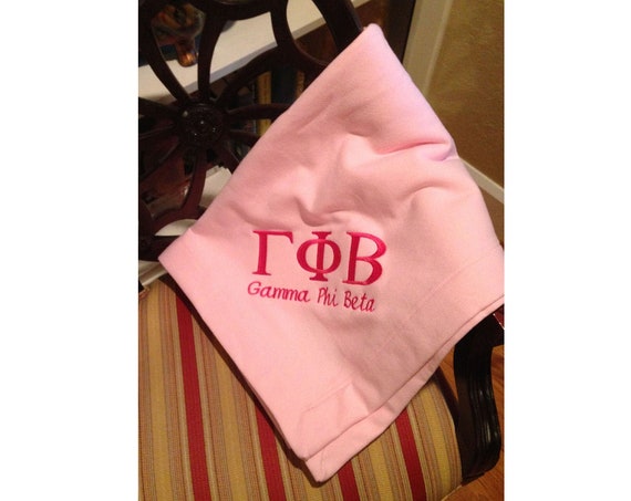 Custom Embroidered Sorority Fleece Blanket