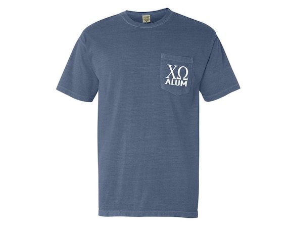 Chi Omega Alum Comfort Color Pocket T-shirt