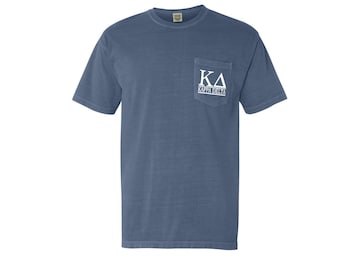 Kappa Delta Bar Design Comfort Color Pocket T-shirt