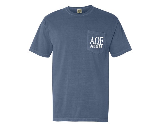 Alpha Omega Epsilon Alum Comfort Color Pocket T-shirt