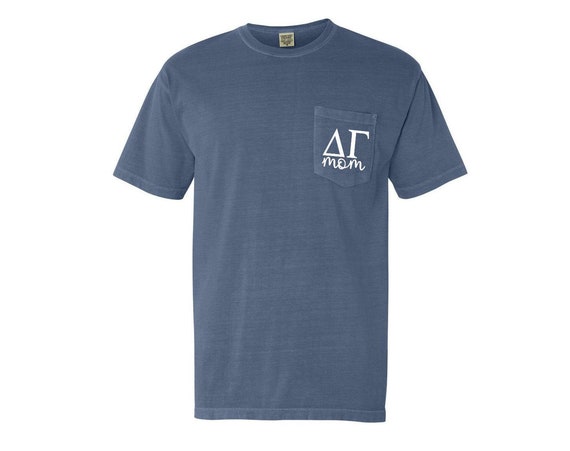 Delta Gamma Mom Comfort Color Pocket T-shirt