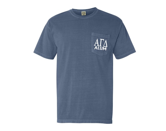 Alpha Gamma Delta Alum Comfort Color Pocket T-shirt