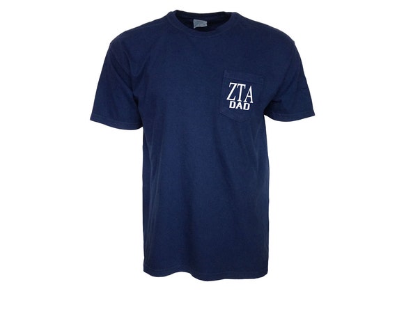 Zeta Tau Alpha Dad Comfort Color Pocket T-shirt