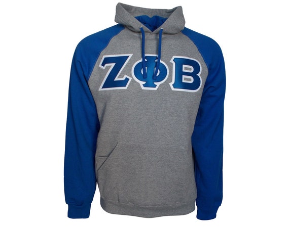 Zeta Phi Beta Color Block Hooded Sweatshirt (Sewn on Letters)