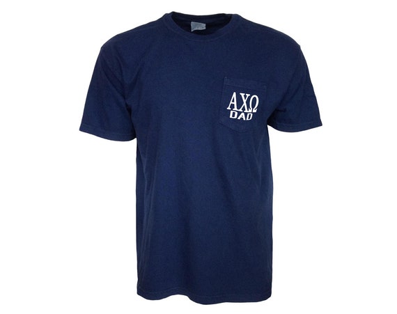 Alpha Chi Omega Dad Comfort Color Pocket T-shirt