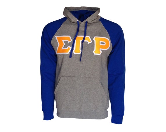 Sigma Gamma Rho Color Block Hooded Sweatshirt (Sewn on Letters)
