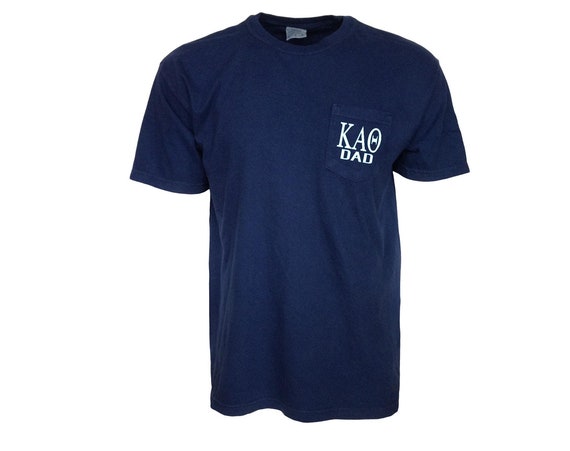 Kappa Alpha Theta Dad Comfort Color Pocket T-shirt