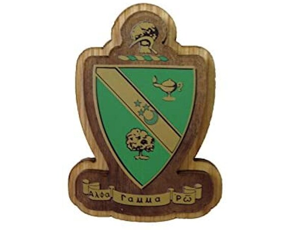 Alpha Gamma Rho Wooden Crest