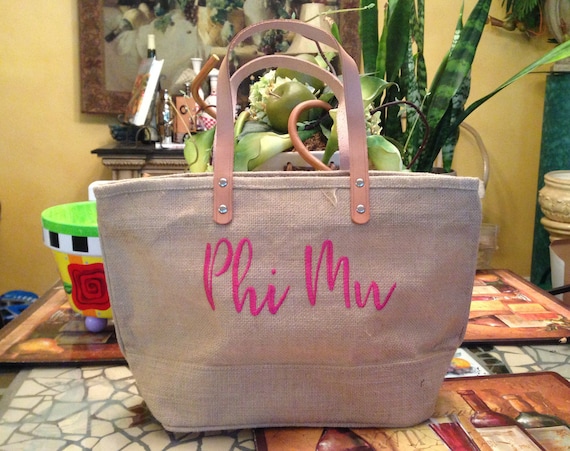 Phi Mu Jute Handbag