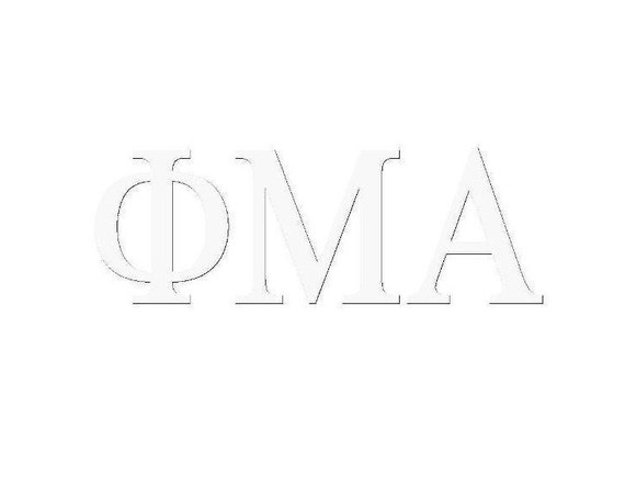 Custom Greek Letter Window Decal