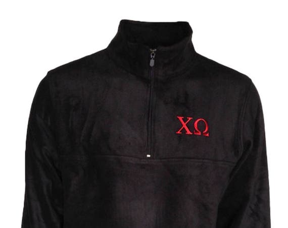 Chi Omega Fleece Quarter Zip Pullover