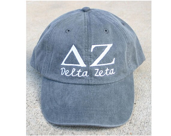 Delta Zeta with script baseball cap