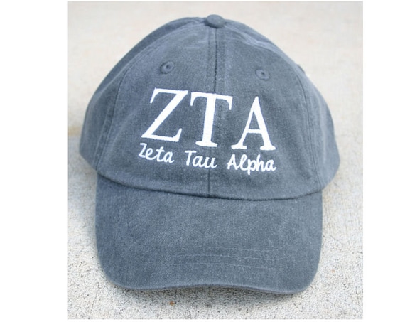 Zeta Tau Alpha with script baseball cap