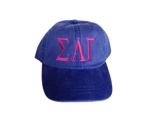 Sigma Lambda Gamma baseball cap with embroidered greek letters