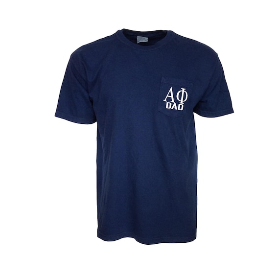 Alpha Phi Dad Comfort Color Pocket T-shirt