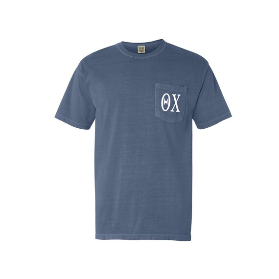 Theta Chi Comfort Color Pocket T-shirt