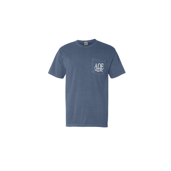 Alpha Omega Epsilon Mom Comfort Color Pocket T-shirt