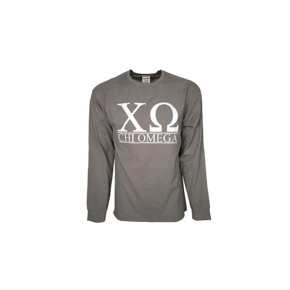 Chi Omega - Bar Design Long Sleeve T-shirt