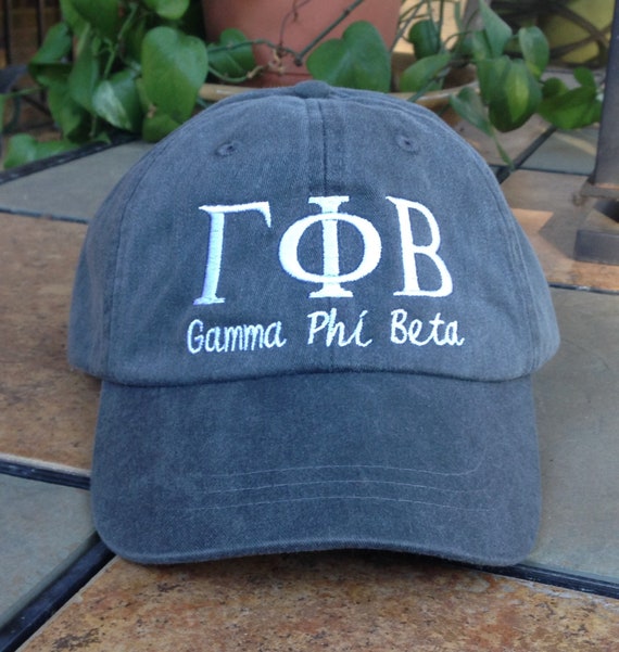 Gamma Phi Beta with script baseball cap