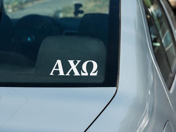 Alpha Chi Omega Window Decal