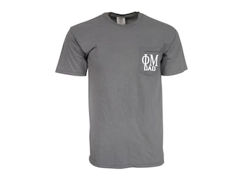 Custom Sorority Dad Comfort Color Pocket T-shirt
