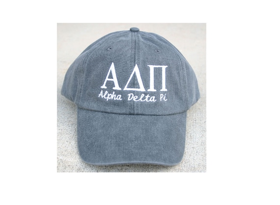 Alpha Delta Pi with script baseball cap