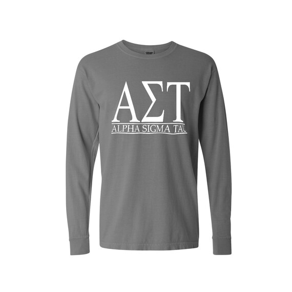 Alpha Sigma Tau Bar Design Long Sleeve T-shirt