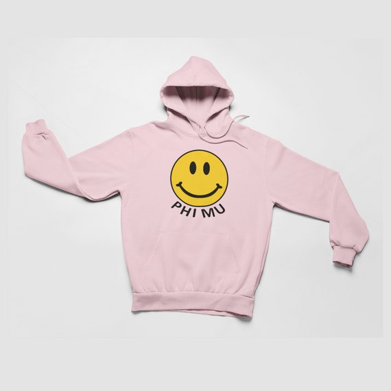 Phi Mu - Smiley Face Hooded Sweatshirt