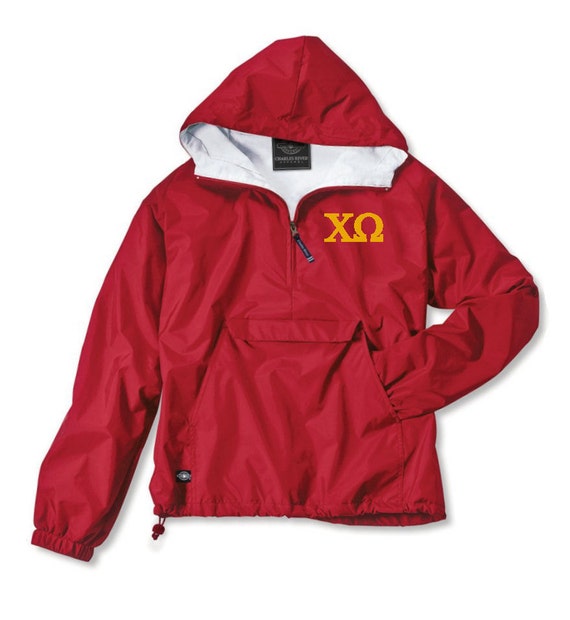 Chi Omega Lined Anorak (Red)