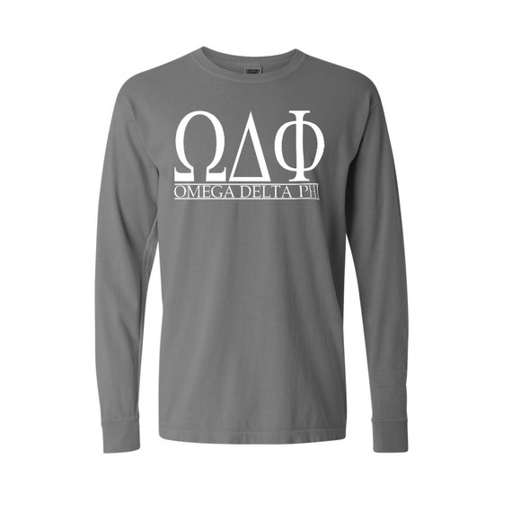 Omega Delta Phi Bar Design Long Sleeve T-shirt