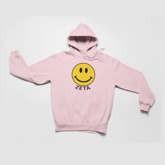 Zeta Tau Alpha - Smiley Face Hooded Sweatshirt