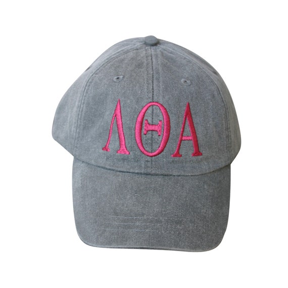 Lambda Theta Alpha baseball cap with embroidered greek letters