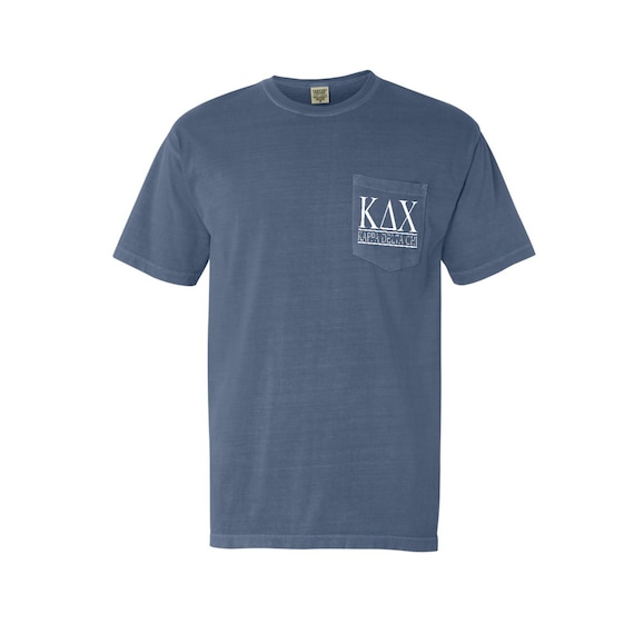 Kappa Delta Chi Bar Design Comfort Color Pocket T-shirt