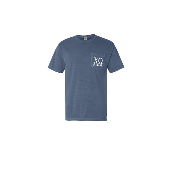 Chi Omega ALUM Comfort Color Pocket T-shirt