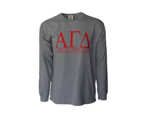 Alpha Gamma Delta - Bar Design Long Sleeve T-shirt