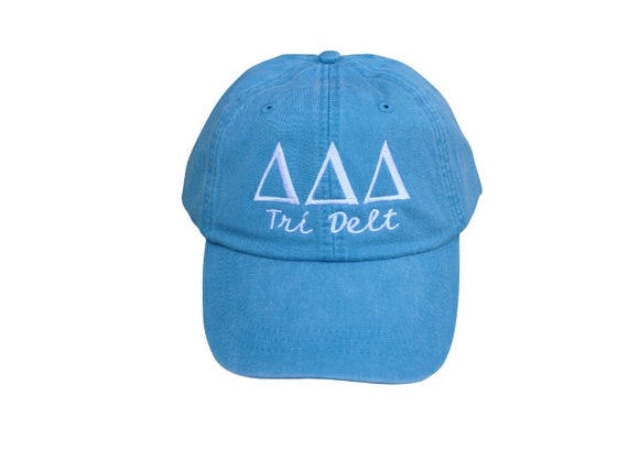 Delta Delta Delta with script baseball cap (Tri Delt)