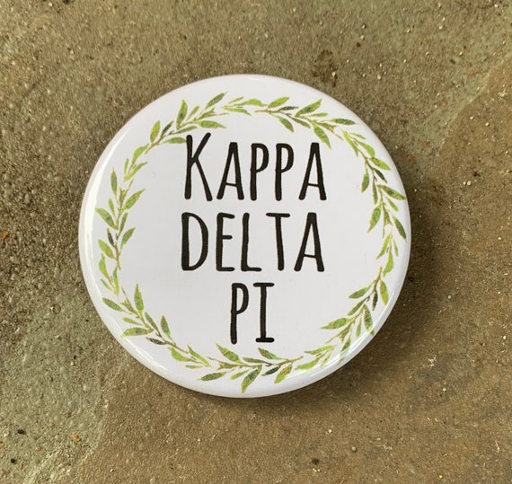 Kappa Delta Pi Button with Green Wreath