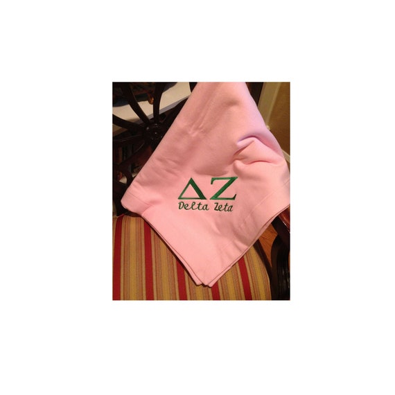 Delta Zeta Embroidered Fleece Blanket