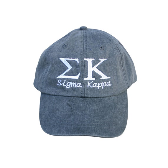 Sigma Kappa with script baseball cap