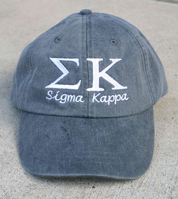 Sigma Kappa with script baseball cap