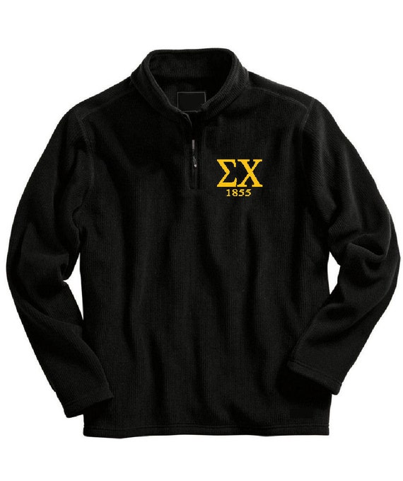 Sigma Chi Black Corduroy Charles River Fleece