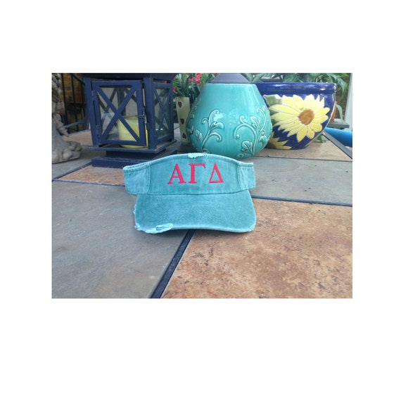 Alpha Gamma Delta Distressed Visor