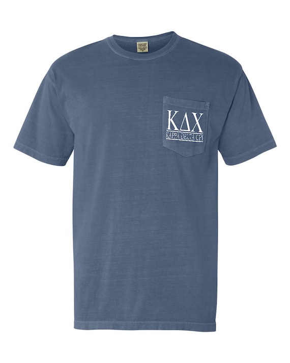 Kappa Delta Chi Bar Design Comfort Color Pocket T-shirt