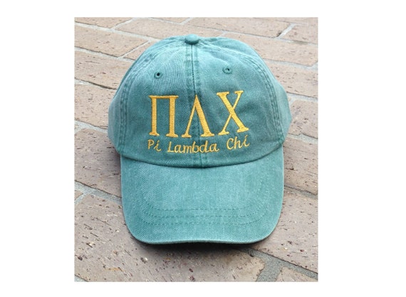 Pi Lambda Chi with script baseball cap