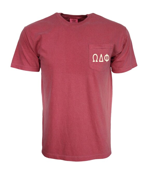 Omega Delta Phi Comfort Color Pocket T-shirt