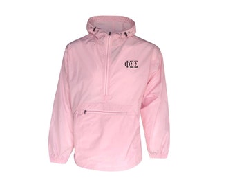 Phi Sigma Sigma Unlined Anorak (Pink)