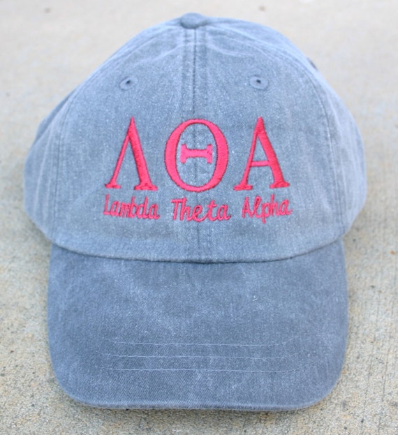 Lambda Theta Alpha with script baseball cap