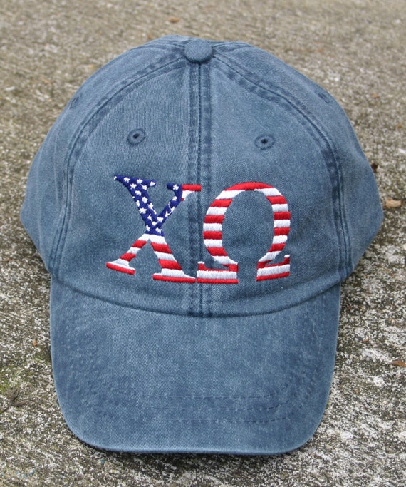Chi Omega American Flag Cap