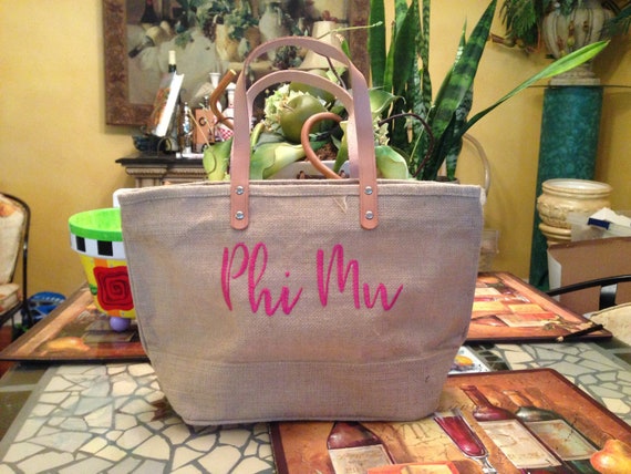 Phi Mu Jute Handbag