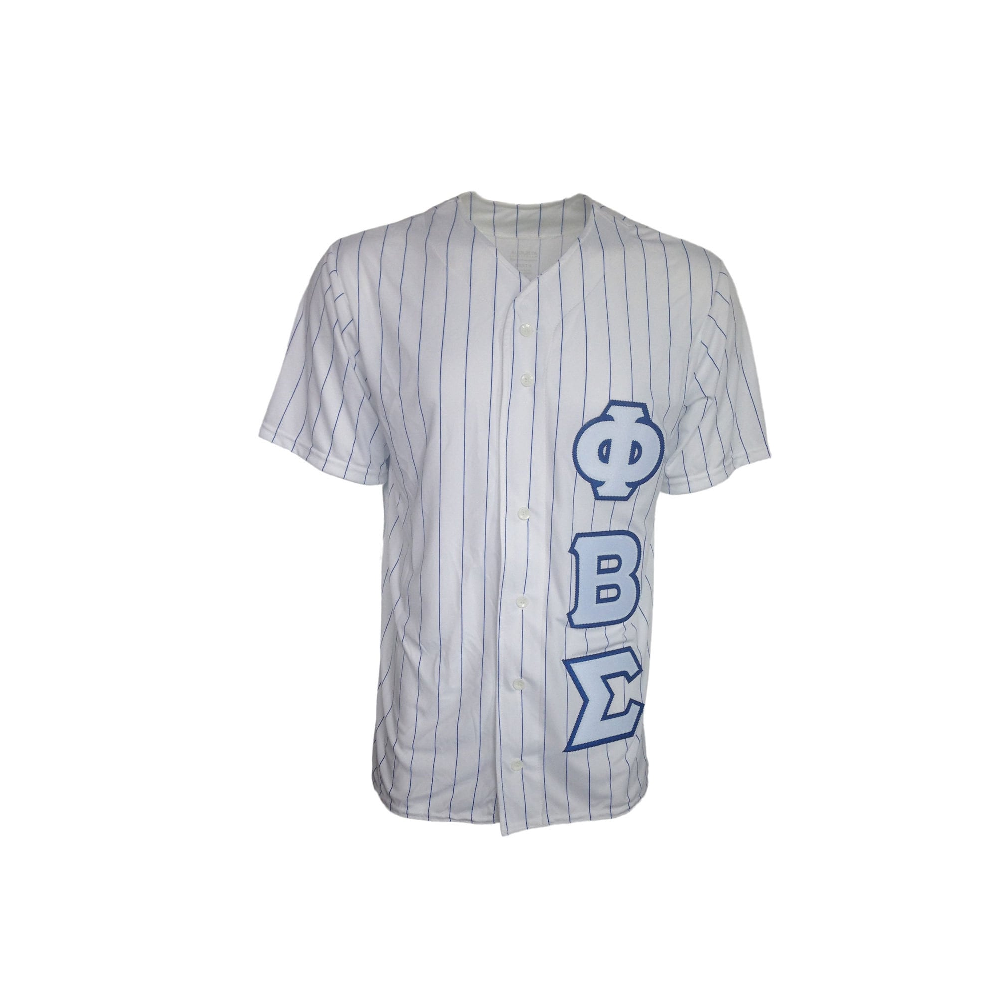 Black Phi Beta Sigma Pinstripe Baseball Jersey